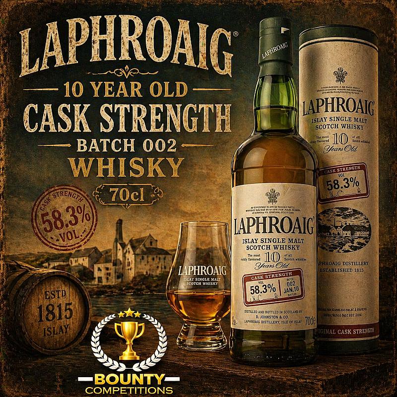 Laphroaig 10 Year Old Cask Strength Batch 002 Whisky 70cl🥃