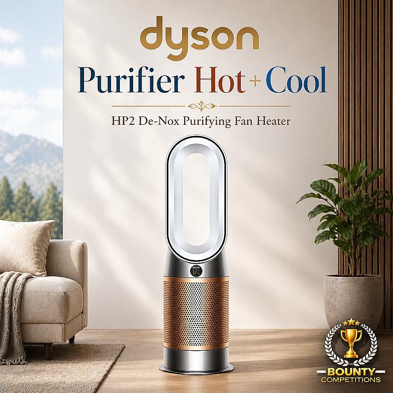 🪭 Dyson Purifier Hot+Cool HP2 De-Nox Purifying Fan Heater, White/Gold 🪭