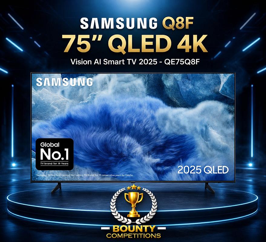 SAMSUNG Q8F 75" QLED 4K Vision AI Smart TV 2025 - QE75Q8F1📺