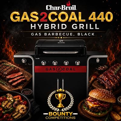 Char-Broil Gas2Coal 440 Hybrid Grill Gas Barbecue, Black🍖