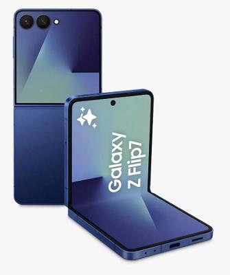 Samsung Galaxy Z Flip7, 5G Foldable Smartphone, 12GB RAM, 6.9", Galaxy AI, 5G, SIM Free, Blue Shadow 256GB (£900 ALT)