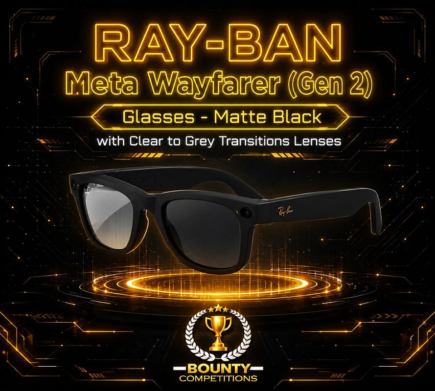 RAY-BAN Meta Wayfarer (Gen 2) Glasses - Matte Black with Clear to Grey Transitions Lenses😎