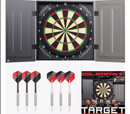 TARGET Summit Dartboard & Cabinet Set (£50 alt) 