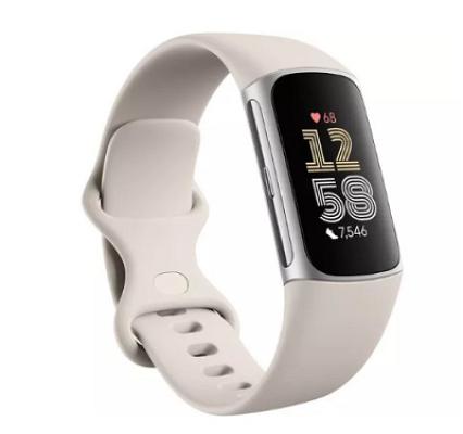 FITBIT Charge 6 Fitness Tracker - Porcelain, Silicone Strap, Universal (£100 alt)
