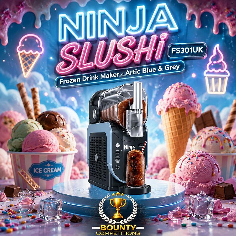 NINJA SLUSHi FS301UK Frozen Drink Maker - Artic Blue & Grey🧊🥶