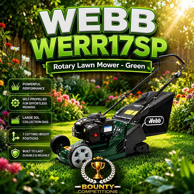 WEBB WERR17SP Rotary Lawn Mower - Green🦗