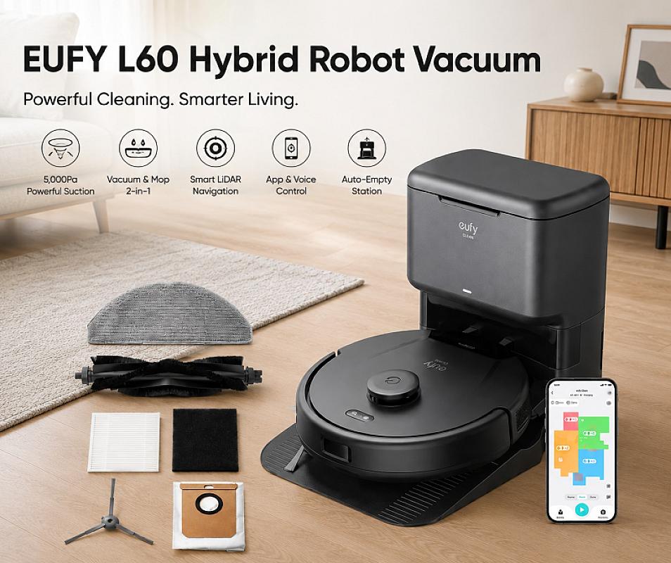 🧹EUFY L60 Hybrid Robot Vacuum Cleaner & Mop🧹