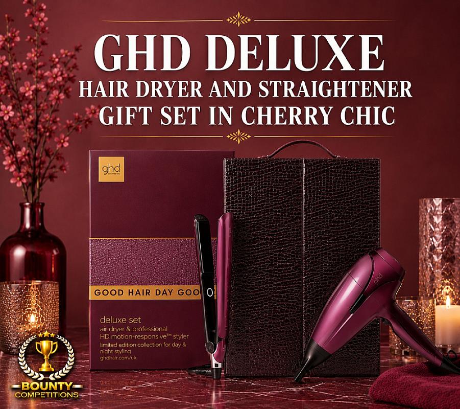 🍒 GHD Deluxe Hair Dryer And Straightener Gift Set In Cherry Chic 🍒