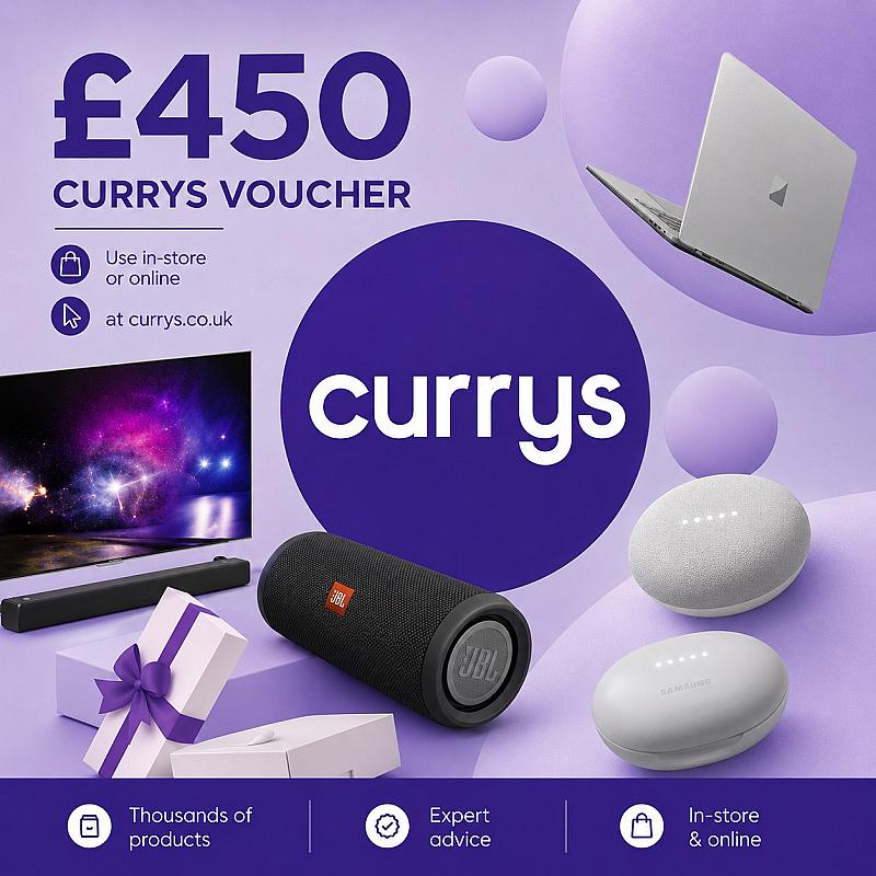 📺£450 CURRYS VOUCHERS📺