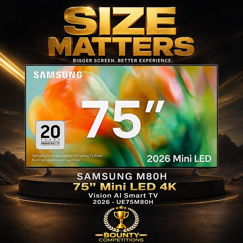 SAMSUNG M80H 75" Mini LED 4K Vision AI Smart TV 2026 - UE75M80H📺📏