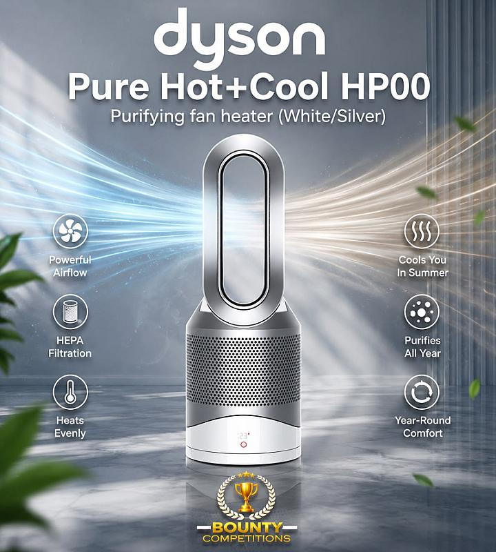 Dyson Pure Hot+Cool HP00 Purifying fan heater (White/Silver)🤍🩶
