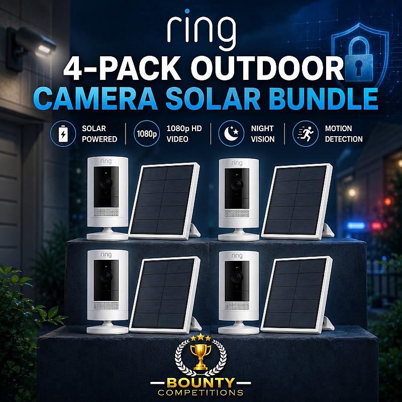 Ring 4-pack Outdoor Camera Solar Bundle📷🔒