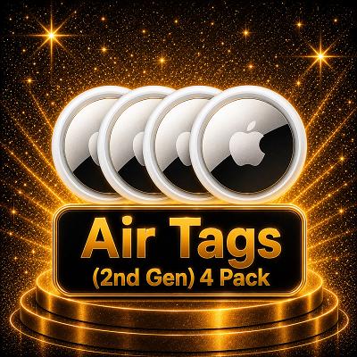 APPLE AirTag (2nd Generation) Bluetooth Tracker - Pack of 4 (£80 ALT)