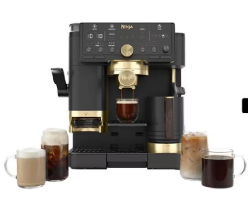NINJA Luxe Café Pro by David Beckham ES771UKBK Bean to Cup Coffee Machine - Black & Gold (£500 ALT)