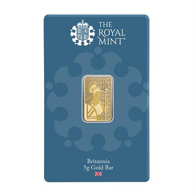 Britannia 5g Gold Bullion Minted Bar Bullion | 999.9 Fine Gold (£500 ALT)