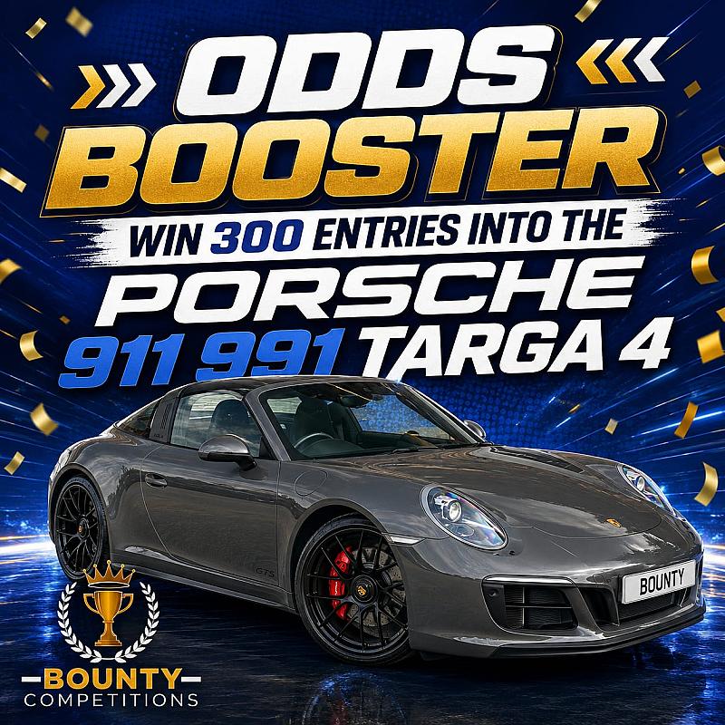 🔴ODDS BOOSTER - 300 ENTRIES INTO THE PORSCHE TARGA #6