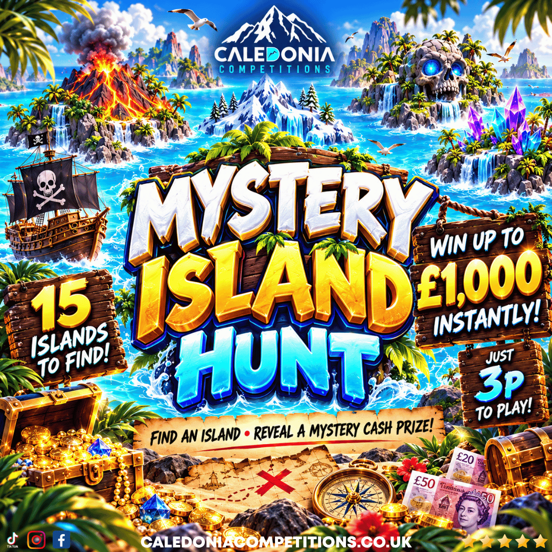🏝️ MYSTERY ISLAND HUNT - INSTANT WINS 🏴‍☠️
