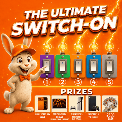 💡 THE ULTIMATE SWITCH-ON  🎁 5 SWITCHES • 5 EPIC PRIZES! ⚡