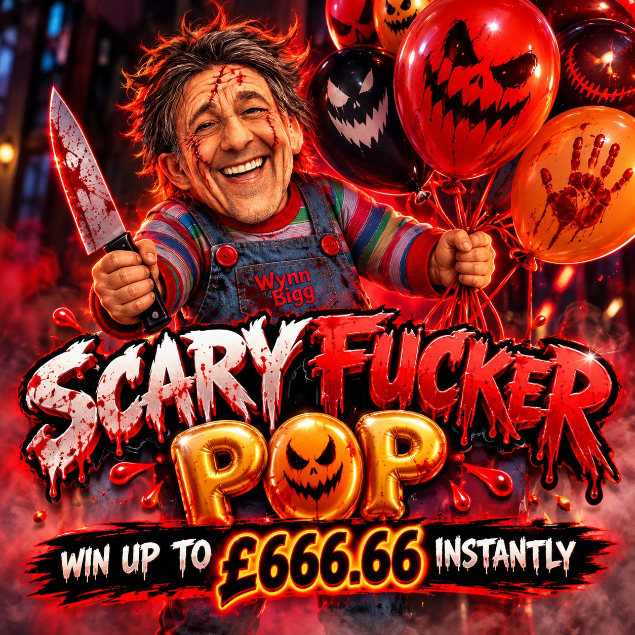 🎃🔪 SCARY FUCKER POP! 💀🔥 WIN UP TO £666.66 INSTANTLY! 🔥🎈