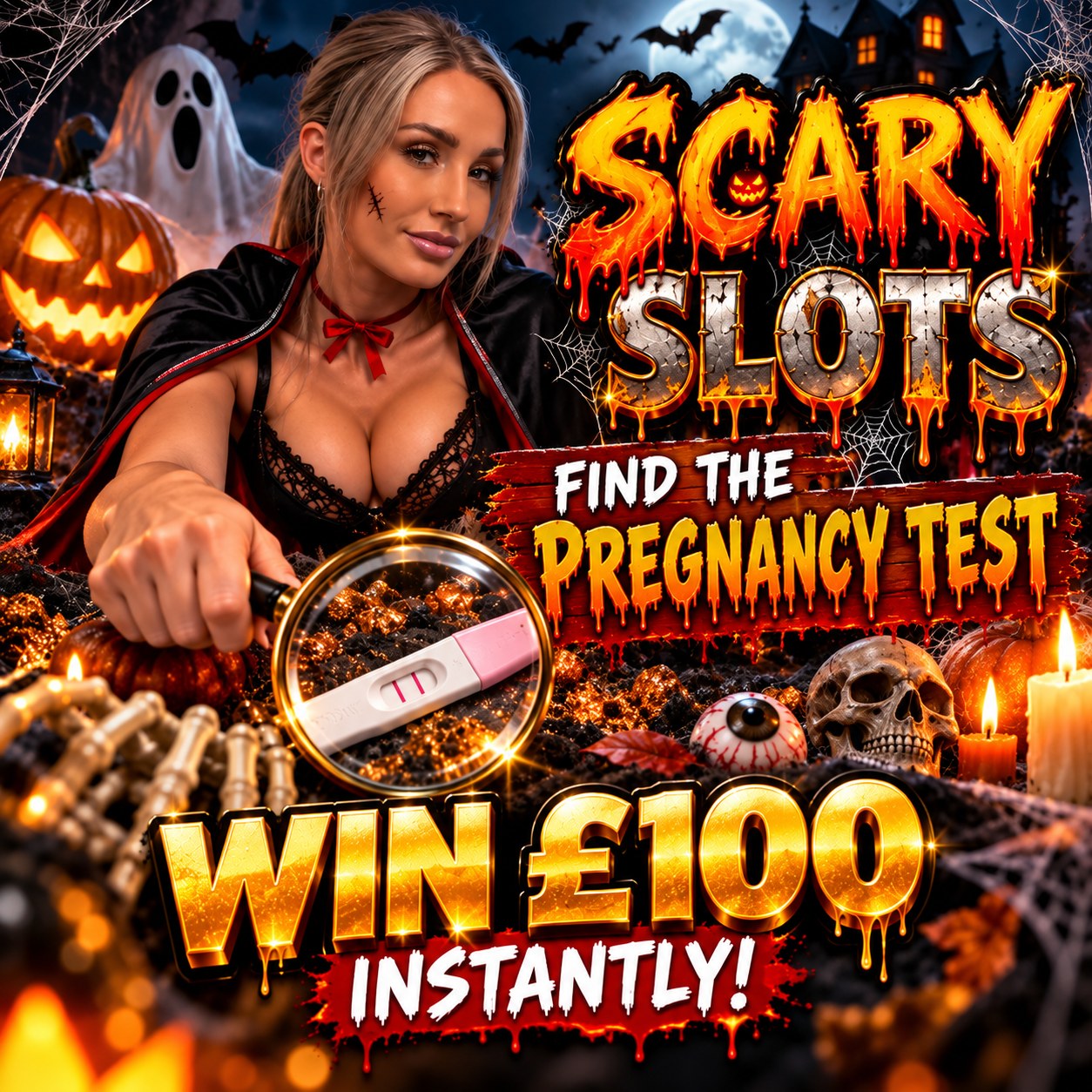 🩸 SCARY SLOTS: FIND THE PREGNANCY TEST!