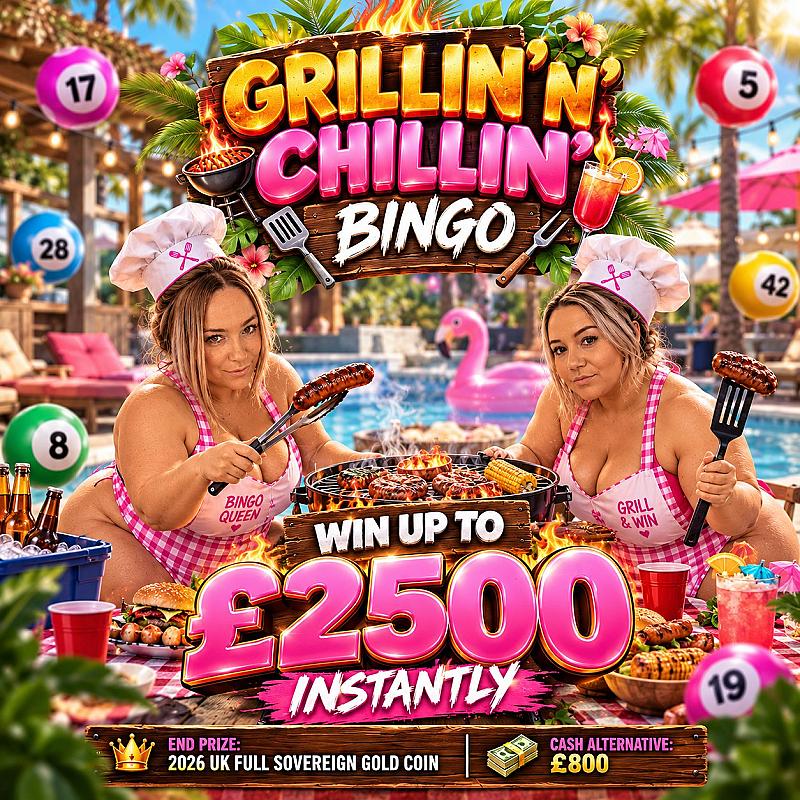 🔥 Bangers & Bingo! WIN UP TO £2,500 INSTANTLY! 🎱🍹£800 END PRIZE