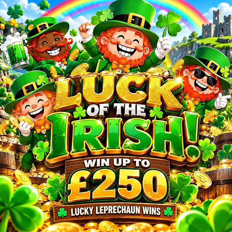 The Luck of the Irish! ☘️💰 Win Up to £250