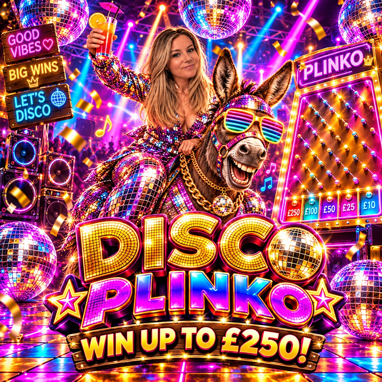 Disco Plinko – Win Up to £250! 🎶🪩