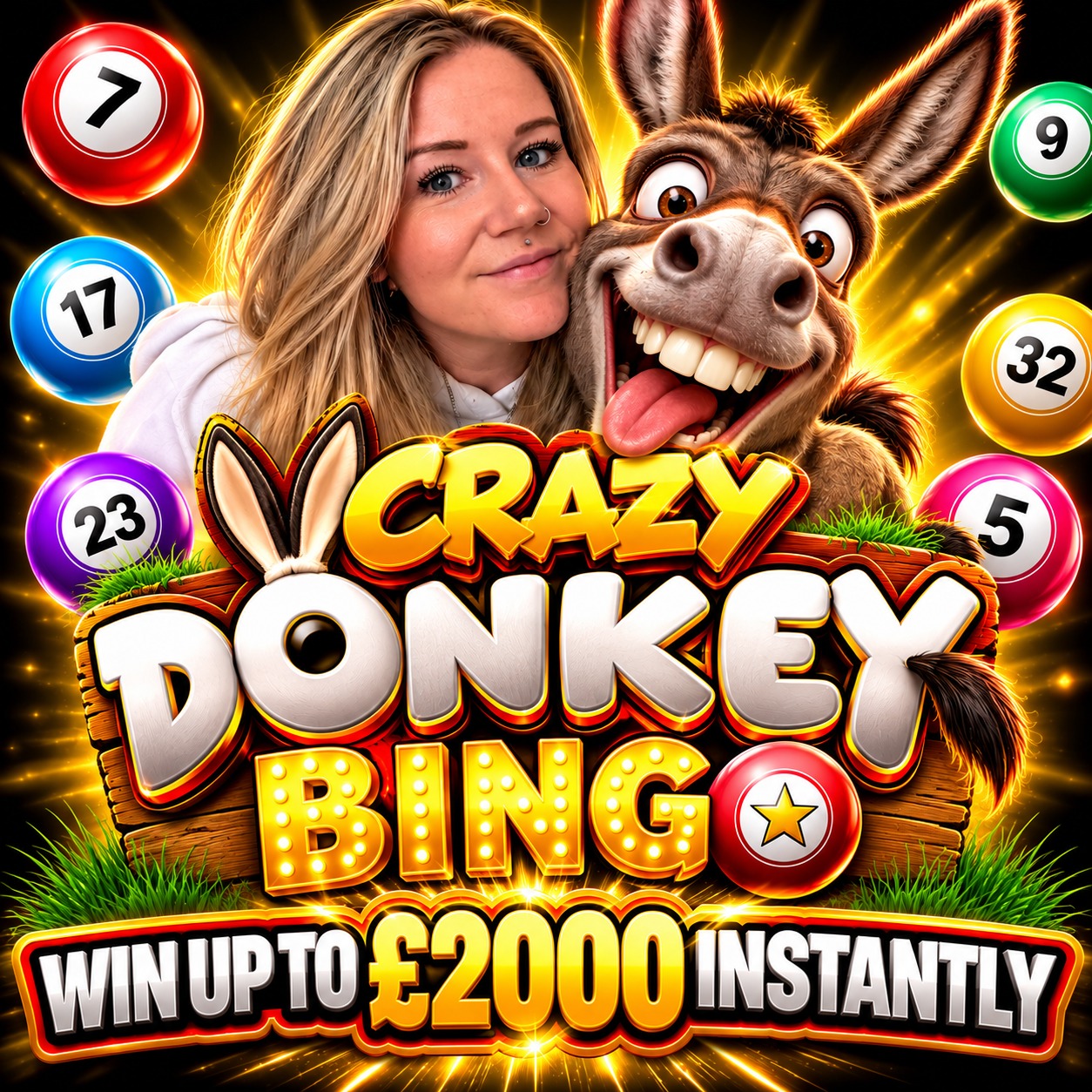 🐴 Crazy Donkey Bingo – Win Up to £2,000 Instantly! 🎱💰