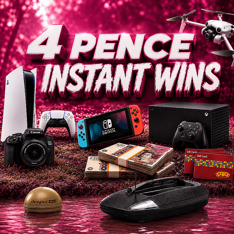 4 PENNY INSTANT WINS - £250 END DRAW #3