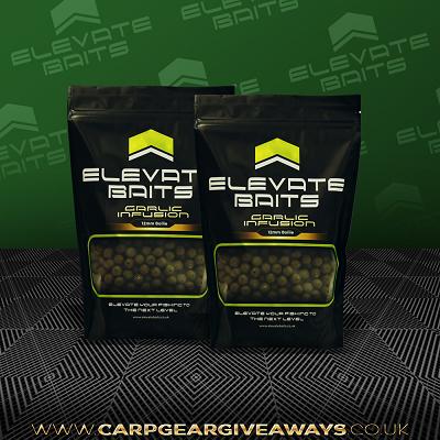 25KG OF ELEVATE BAITS GARLIC OR £200