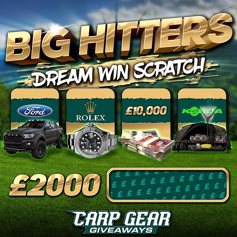 BIG HITTER DREAM PRIZE SCRATCH CARDS - WIN A WILDTRAX INSTANTLY! £2,000 END DRAW
