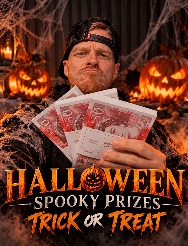 50/50 CHANCE OF WINNING TRICK OR TREAT - PLUS END DRAW
