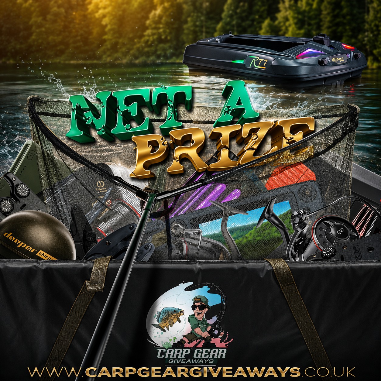 NET A PRIZE - 500 PRIZES AT JUST 18P AN ENTRY - WITH END DRAW