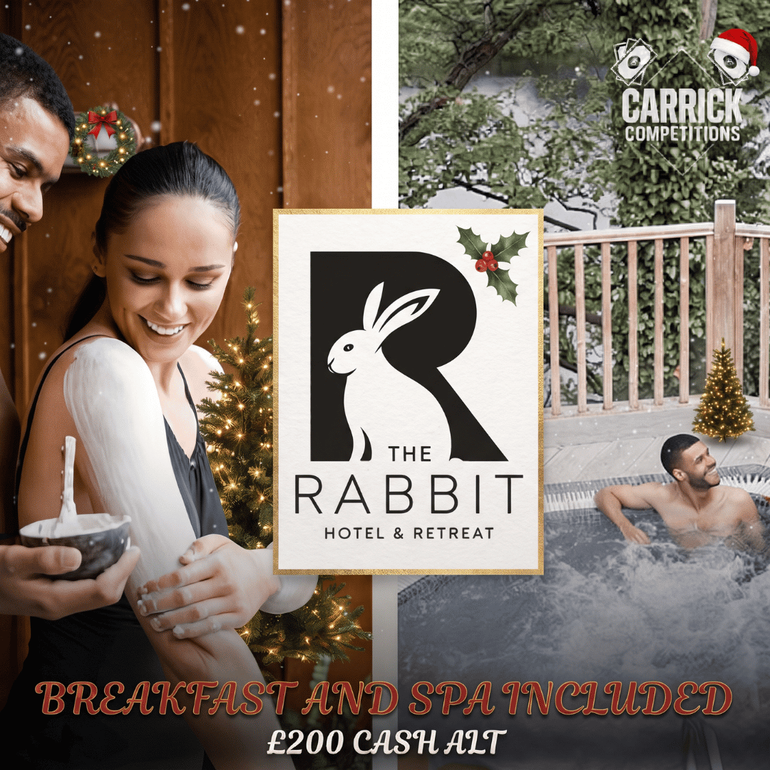 The Rabbit hotel stay for 2 - Bed Breakfast and Spa included!
