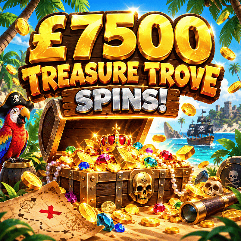 £7,500 Treasure Trove Spins!