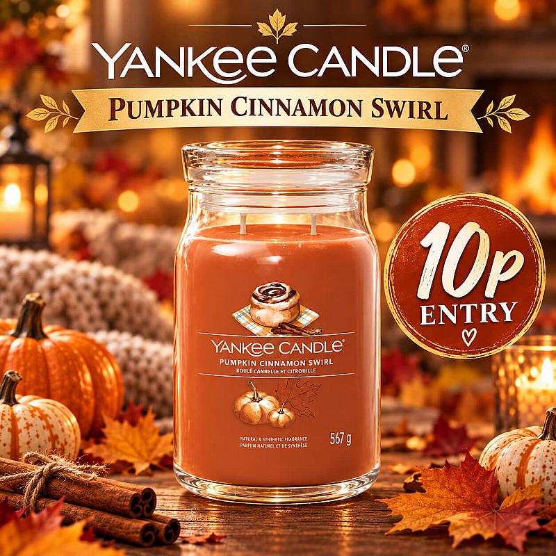Win this Pumpkin Cinnamon Swirl Large Yankee Candle