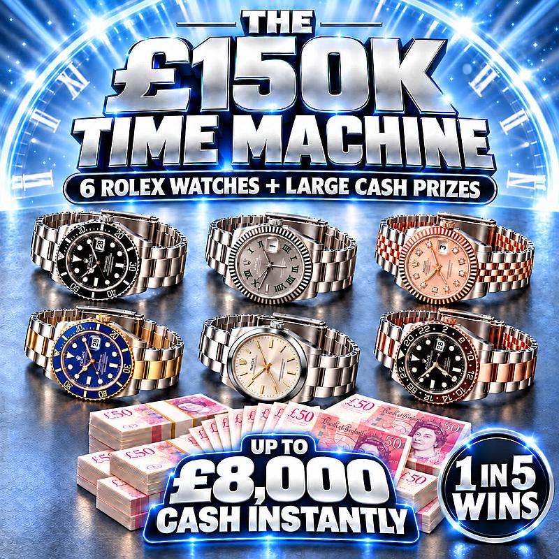 THE £150K TIME MACHINE INSTANT WIN - HIGH ROLLER!