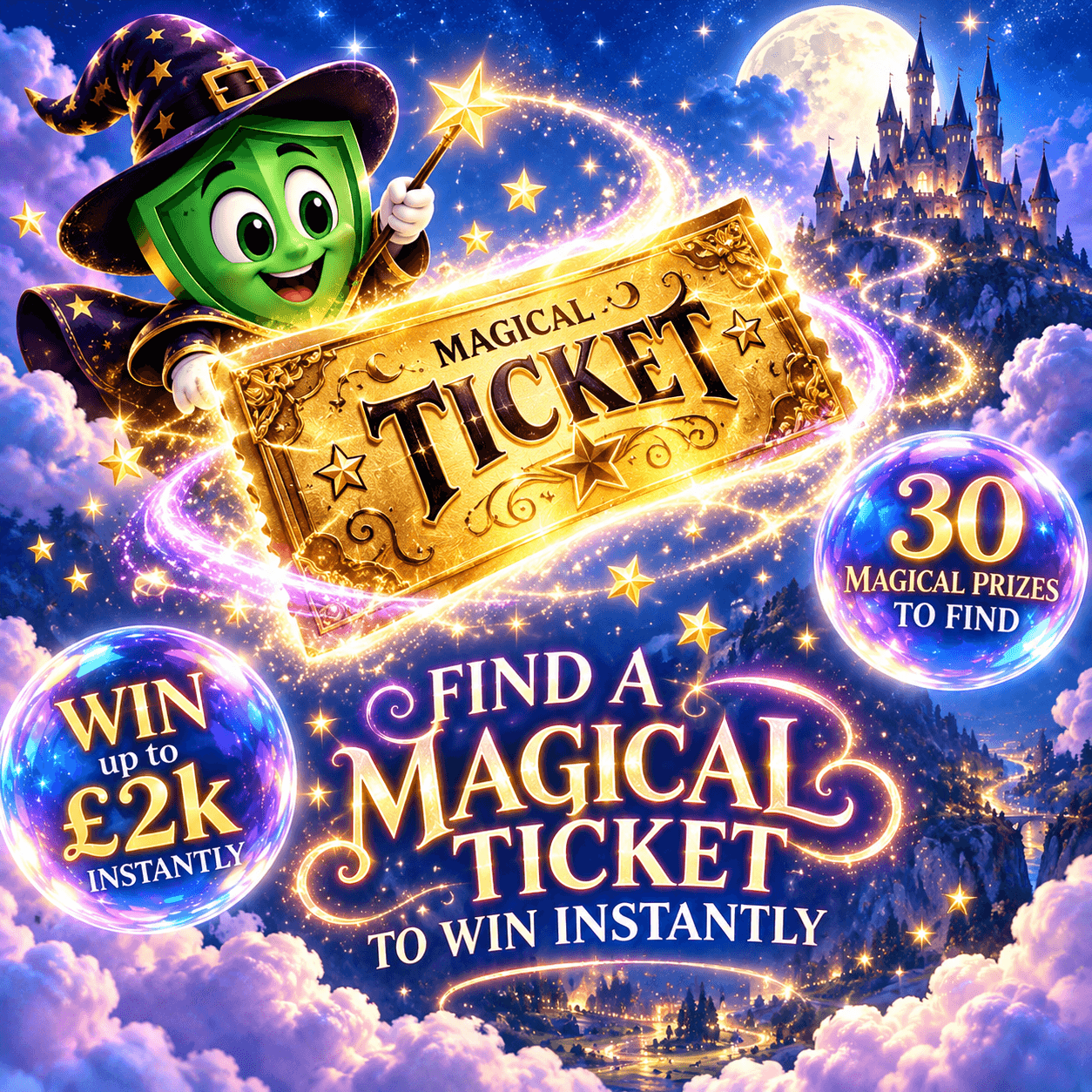 Find A Magical Ticket - Win Up To £2k INSTANTLY! 🪄✨