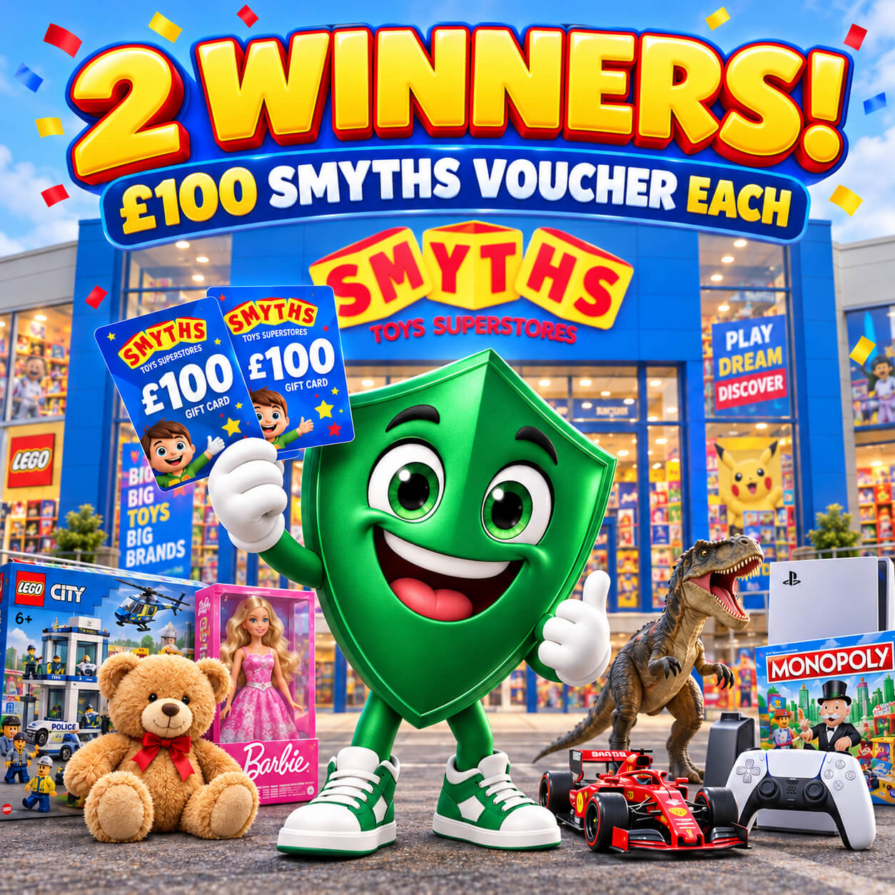 2x £100 Smyths Voucher Winners!