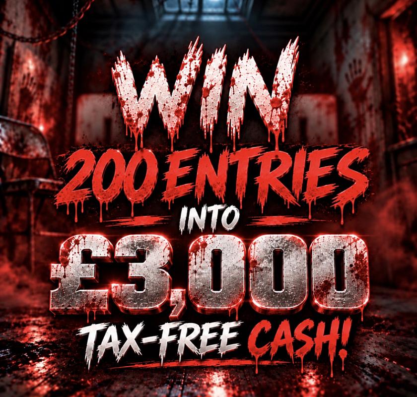 WIN 200 ENTRIES INTO £3,000 OCTOBER'S CASH CARNAGE!
