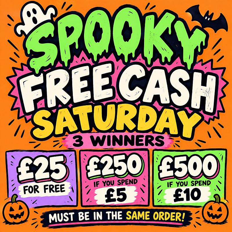FREE CASH SATURDAY - 3 WINNERS