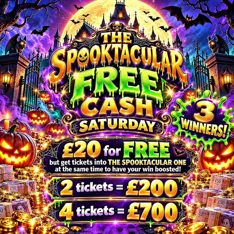 SPOOKTACULAR FREE CASH SATURDAY - 3 WINNERS!
