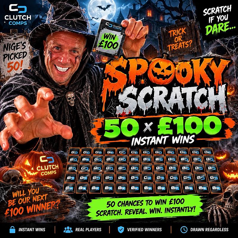 NIGELS SCRATCH CARD + 5 X £100 END DRAWS! 🎃