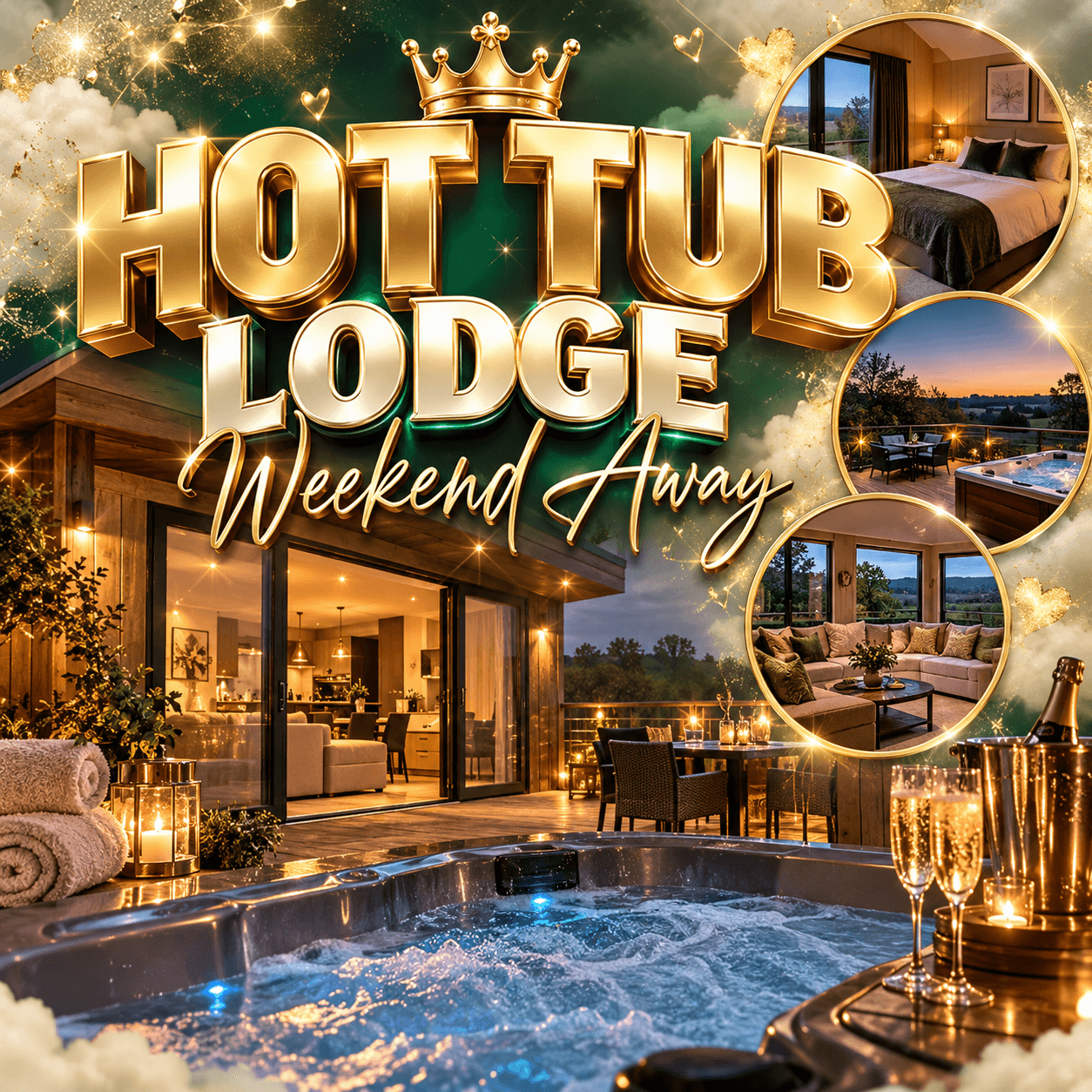 ✨ Hot Tub Lodge Weekend ✨