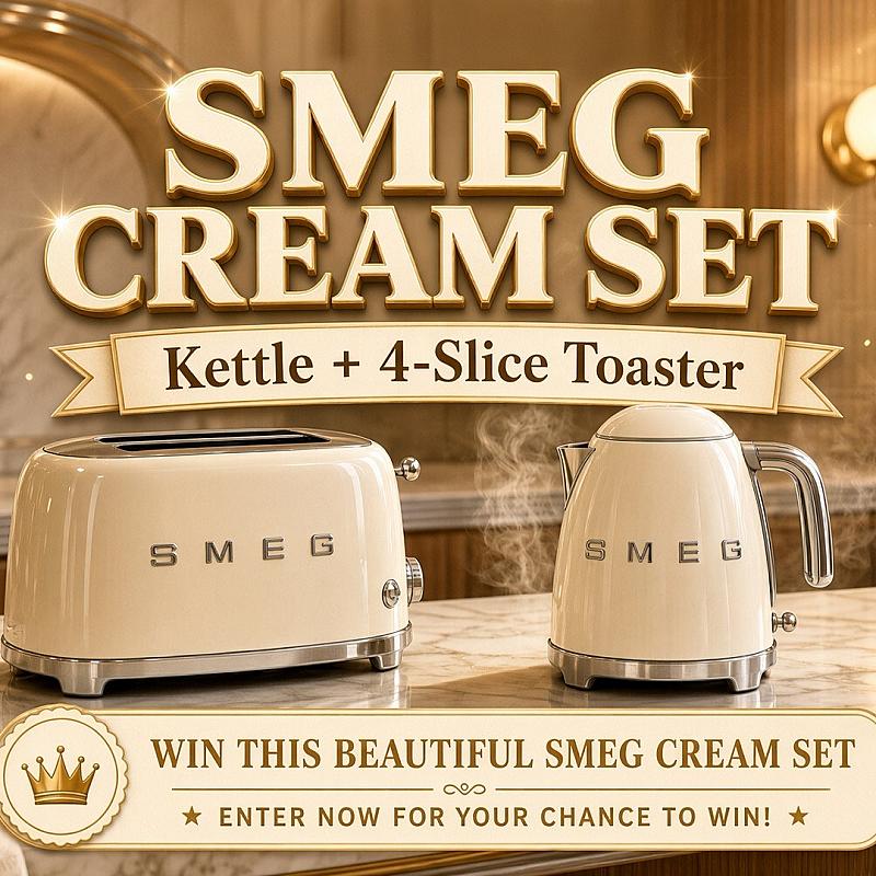 SMEG Kettle & Toaster (Cream set)