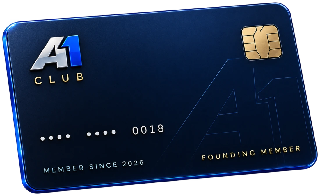 A1 Club member card