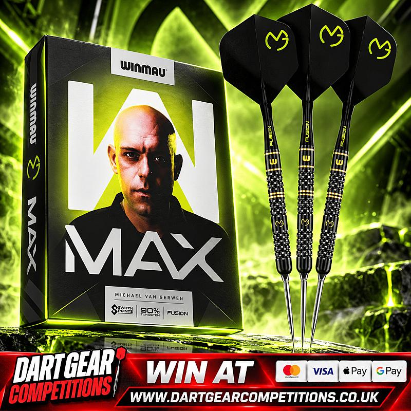 WIN * NEW * Winmau MvG W-Max SP 90% Tungsten Steel Tip Darts
