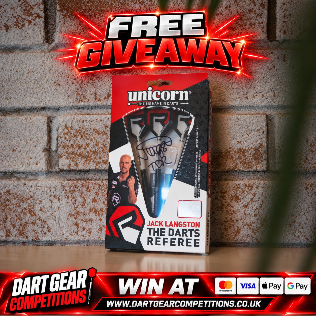 FREE SIGNED JACK LANGSTON DARTS GIVEAWAY 🎯