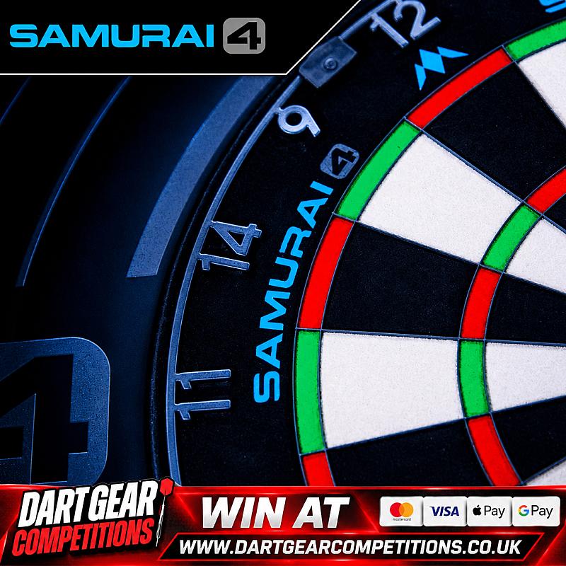 WIN A MISSION SAMURAI 4 DARTBOARD - Graphite Grey