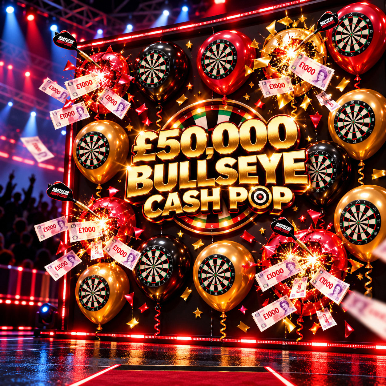 WIN AT THE £50,000 BULLSEYE CASH POP